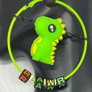 Green "RAWR" Hoops
